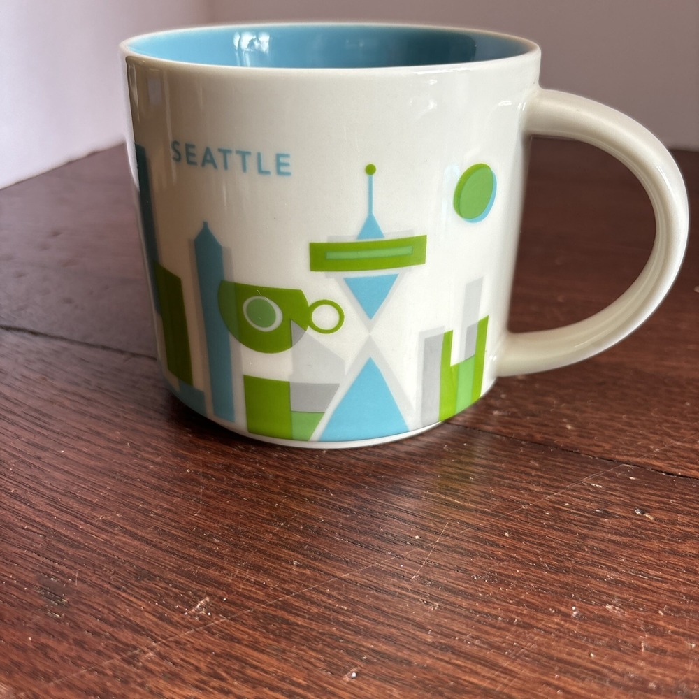 Starbucks 2013 SEATTLE You Are Here 14 oz Ceramic‎ Coffee/Tea Mug Cup